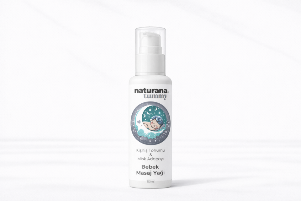 Tummy Doğal Gaz Kolik Sancısı Giderici Rahatlatıcı Bebek Masaj Yağı